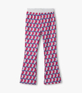 Girls Graphic Hearts Fun Waist Flare Pants | Hatley Sale Girls