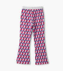 Girls Graphic Hearts Fun Waist Flare Pants | Hatley Sale Girls