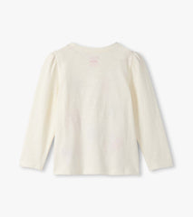 Girls Festive Bows Puff Sleeve Graphic Tee | Hatley Sale Girls