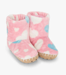 Girls Big Hearts Fuzzy Fleece Slippers | Hatley Onsale Girls