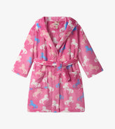 Girls Beautiful Horses Fuzzy Fleece Robe | Hatley Girls