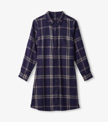 Cara Shirt Dress - Heirloom Navy Plaid | Hatley For Women