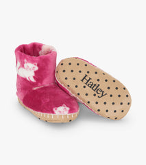 Girls Little Kitties Fuzzy Fleece Slippers | Hatley