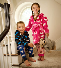 Girls Little Kitties Fuzzy Fleece Robe | Hatley