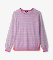 Olivia Sweater - Lilac Pink Stripes | Hatley