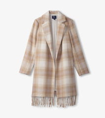 Fringe Jacket - Light Taupe Plaid | Hatley US Women
