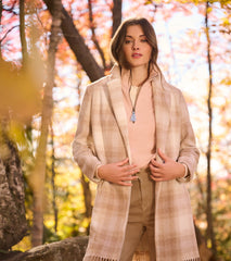 Fringe Jacket - Light Taupe Plaid | Hatley US Women