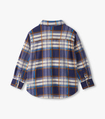 Boys Mountain Top Plaid Fleece Button-Up Shirt | Hatley