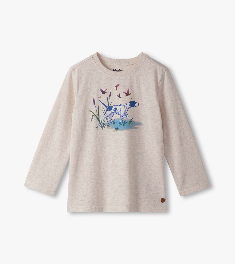 Boys Hunting Dogs Long Sleeve Graphic Tee | Hatley For Boys