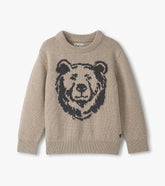 Boys Oatmeal Bear Crew Neck Sweater | Hatley