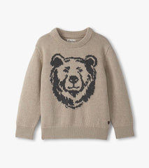 Boys Oatmeal Bear Crew Neck Sweater | Hatley