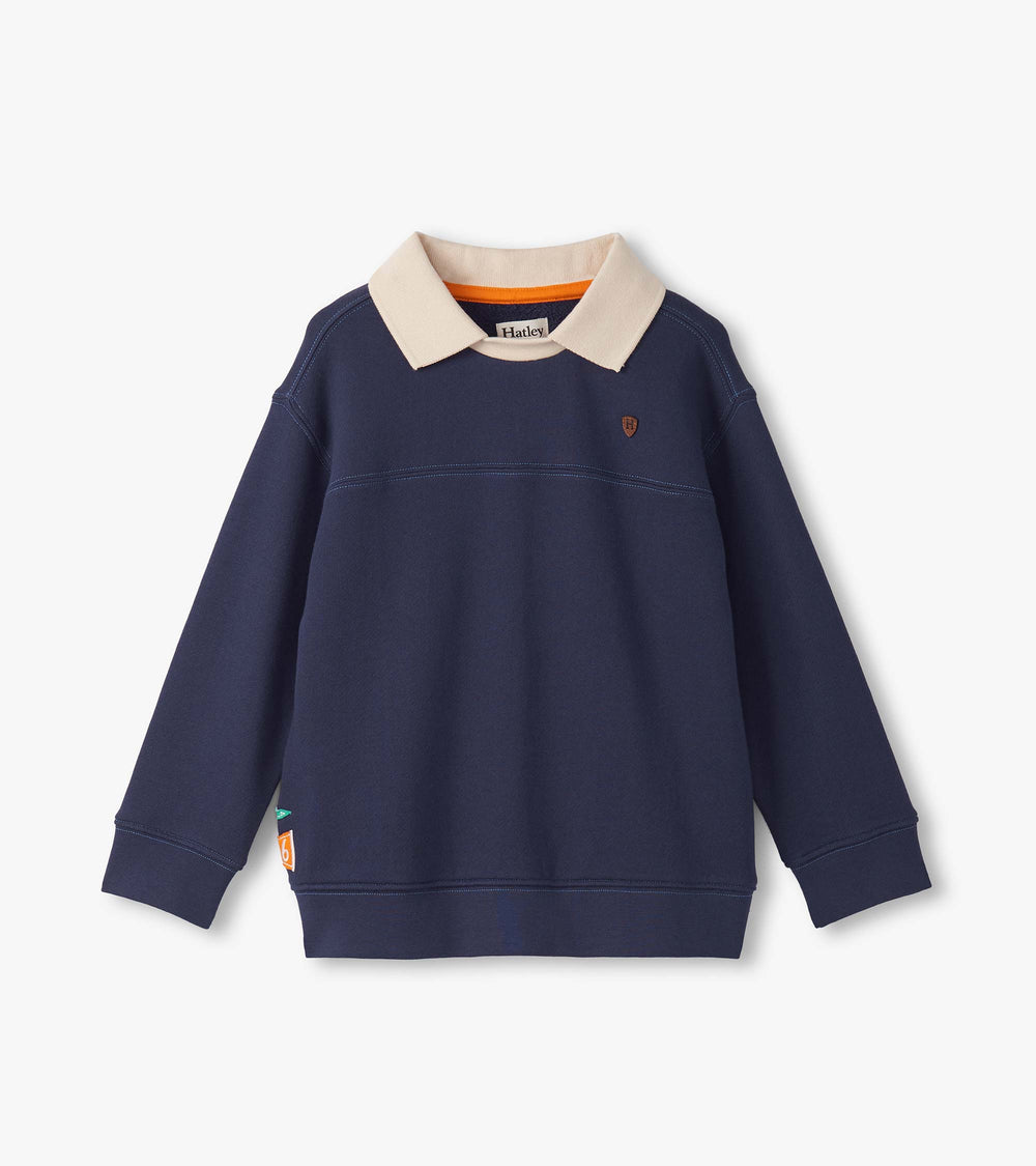 Boys Patriot Blue Fooler Polo Pullover | Hatley Discount Boys