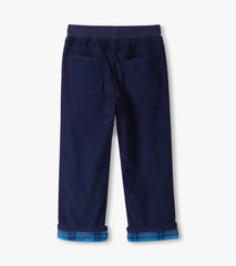 Boys Patriot Blue Pull-On Lined Corduroy Pants | Hatley For Boys