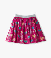 Girls Pink Busted Hearts Sequin Skirt | Hatley Onsale Girls