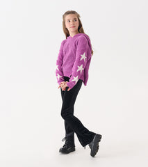 Girls Radiant Orchid Chenille Pullover Sweater | Hatley Outlet Girls