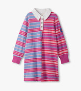 Girls Mixed Stripes Polo Dress | Hatley