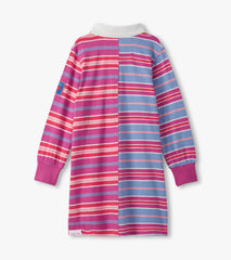 Girls Mixed Stripes Polo Dress | Hatley