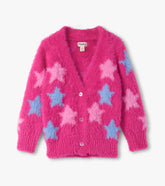 Girls Sparkling Star Fuzzy Cardigan | Hatley