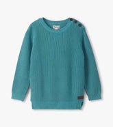 Boys Teal Button Neck Sweater | Hatley Sale Boys