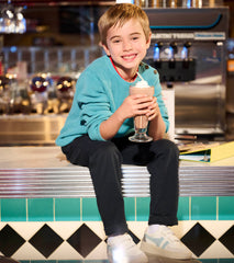 Boys Teal Button Neck Sweater | Hatley Sale Boys