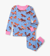 Girls Tinsel Horses Cotton Pajama Set | Hatley Sale Girls