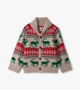 Baby & Toddler Boys Winter Elk Shawl Collar Cardigan | Hatley