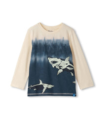 Boys Shark Bones Glow in the Dark Long Sleeve Graphic Tee | Hatley Onsale Boys