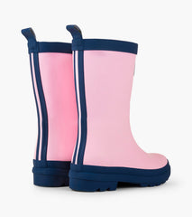 Kids Pink & Navy Matte Rain Boots | Hatley Outlet Girls
