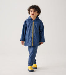 Kids Navy Zip-Up Rain Jacket | Hatley Discount Girls|Boys