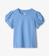 Girls Cornflower Blue Twisted Sleeve Tee | Hatley Onsale Girls