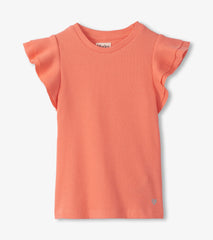 Girls Coral Fusion Ruffle Sleeve Tank | Hatley Sale Girls