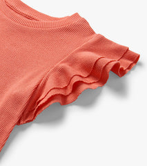 Girls Coral Fusion Ruffle Sleeve Tank | Hatley Sale Girls