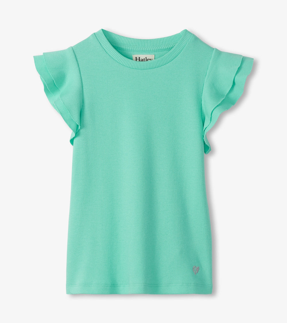Girls Opal Ruffle Sleeve Tank | Hatley US Girls