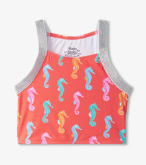 Girls Painted Sea Horse Tankini Set | Hatley Girls