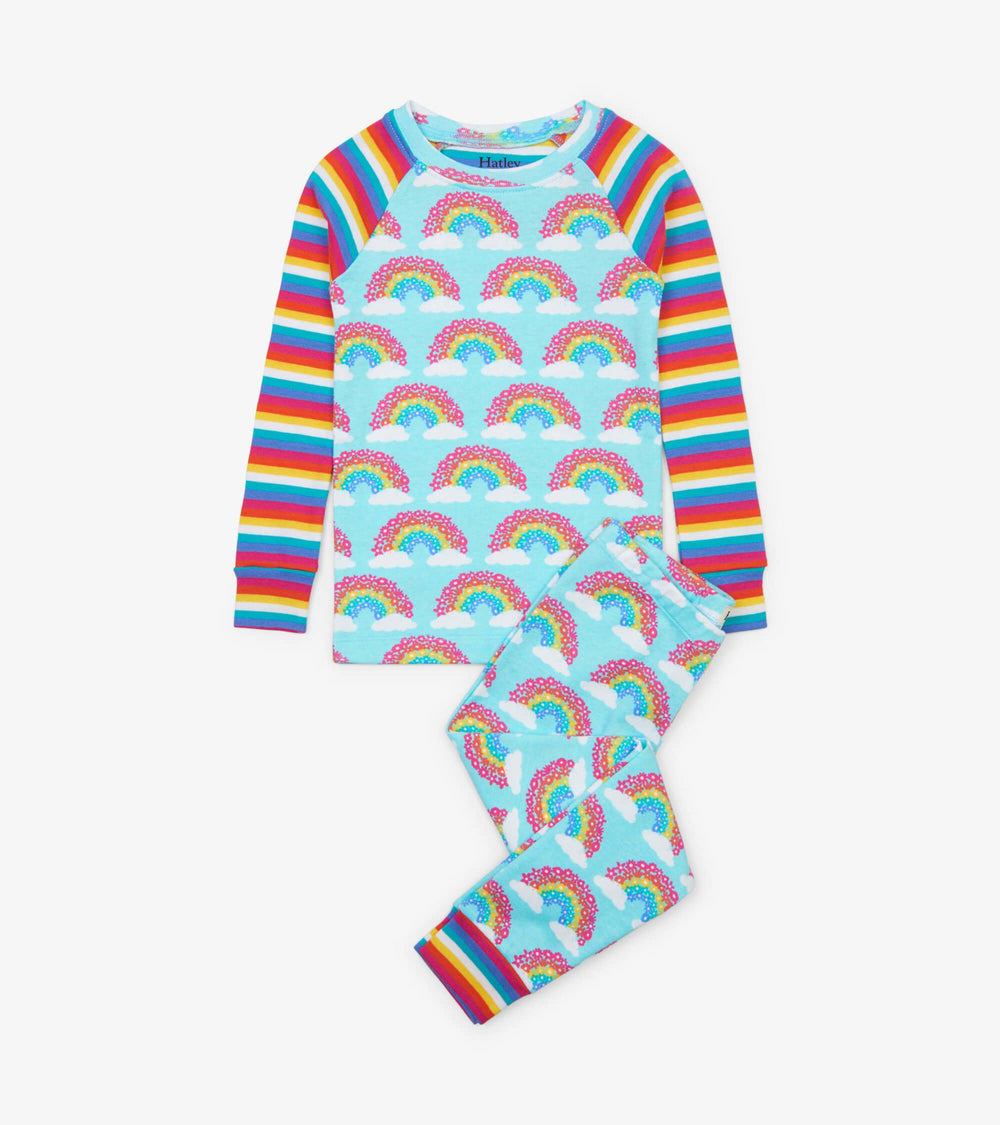 Magical Rainbows Organic Cotton Raglan Pajama Set | Hatley US Girls