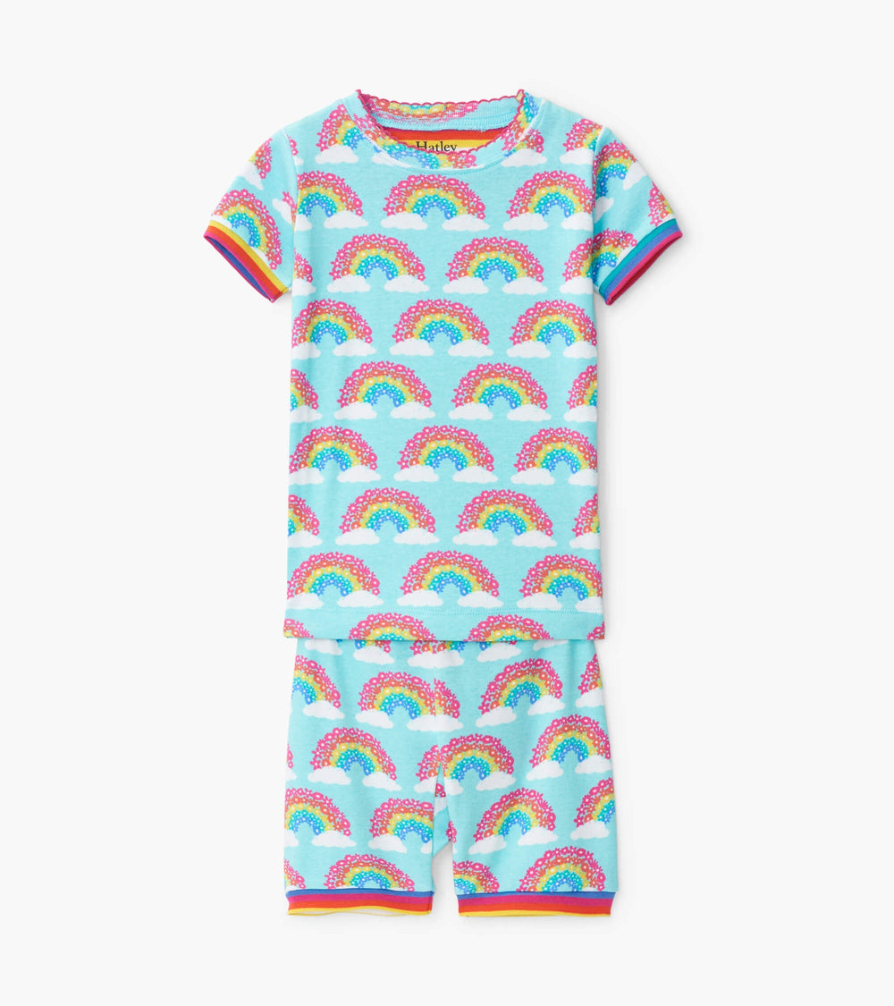 Magical Rainbows Organic Cotton Short Pajama Set | Hatley For Girls
