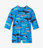 Baby Boys Shark School One-Piece Rashguard | Hatley Outlet Baby & Toddler