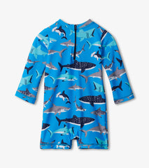 Baby Boys Shark School One-Piece Rashguard | Hatley Outlet Baby & Toddler