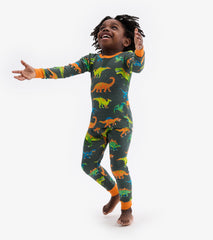 Colorblock Dino Pajama Set | Hatley