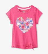 Girls Chiffon Heart Tie Front T-Shirt | Hatley