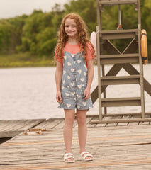 Girls Hearts Slouchy Overalls | Hatley