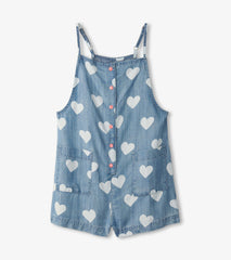 Girls Hearts Slouchy Overalls | Hatley