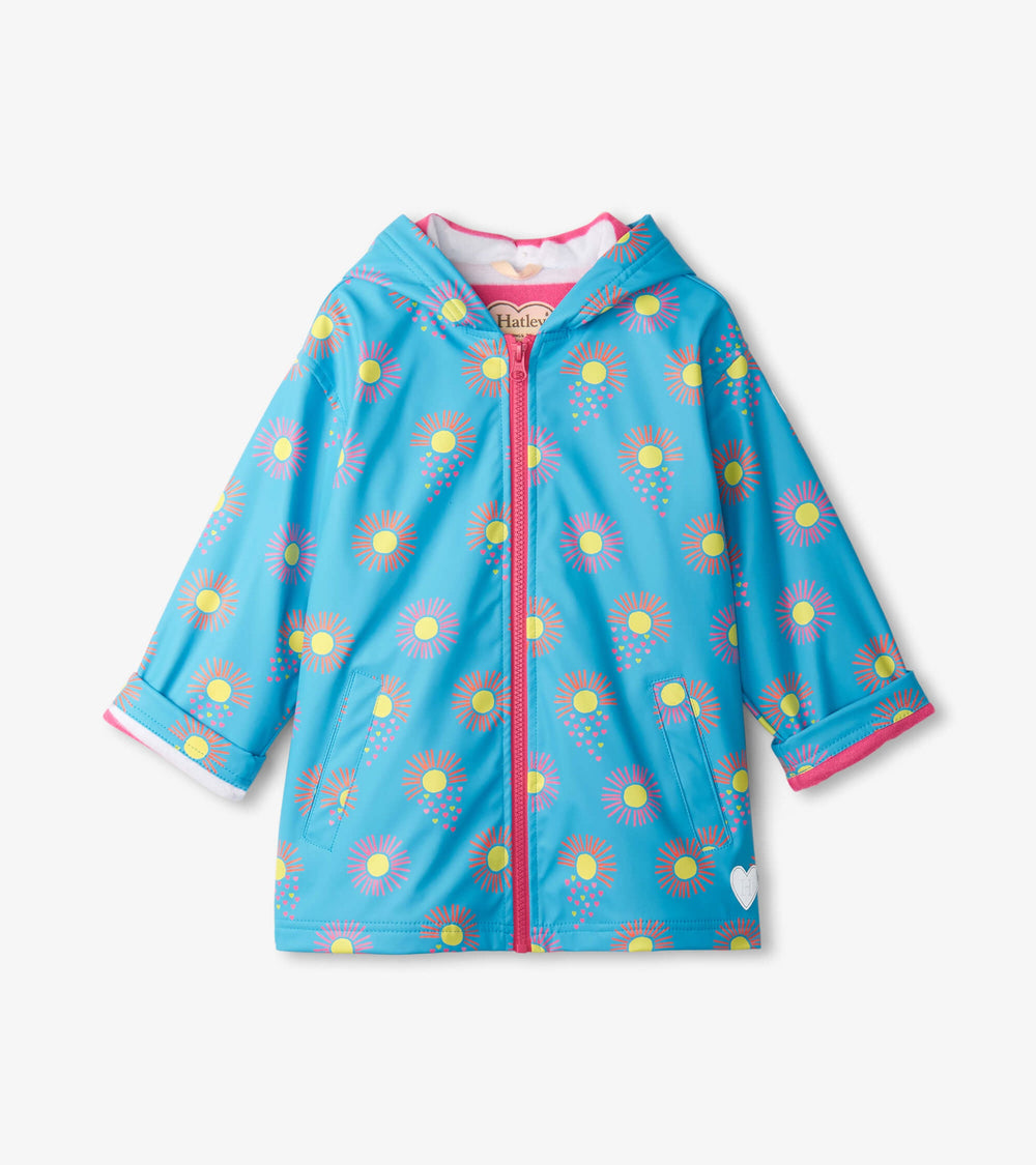 Girls Sunrays Zip-Up Rain Jacket | Hatley Outlet Girls