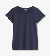 Braided Neck Tee - Navy | Hatley