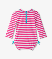 Baby Girls Candy Stripes Rashguard Swimsuit | Hatley Onsale Baby & Toddler