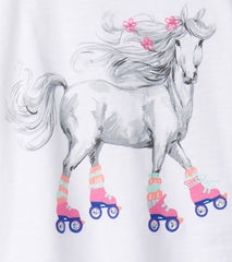 Girls Roller Skates Graphic Tee | Hatley Onsale Girls