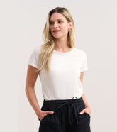 Braided Neck Tee - White | Hatley Discount Women
