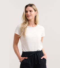 Braided Neck Tee - White | Hatley Discount Women