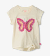 Girls Glowing Butterfly Tie Front T-Shirt | Hatley Outlet Girls