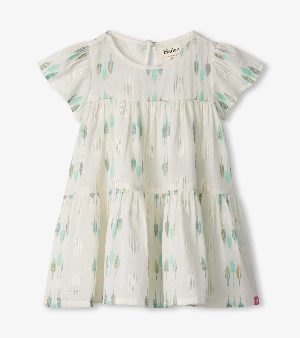Baby & Toddler Girls Blue Feathers Woven Puff Dress | Hatley Onsale Baby & Toddler